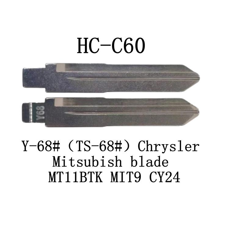 HC-C60 KD Flip Key For Y-68#（TS-68#）Chrysler Mitsubish Blade MT11BTK MIT9 CY24